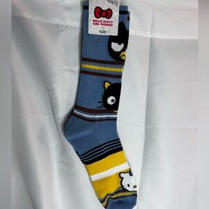 Hello Kitty Blue and Yellow Men’s Crew Socks